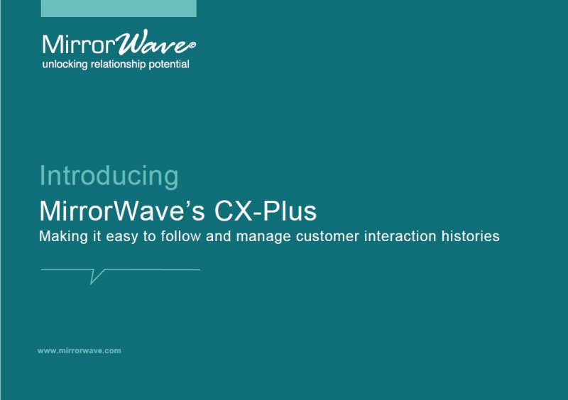 Introducing MirrorWave's CX-Plus